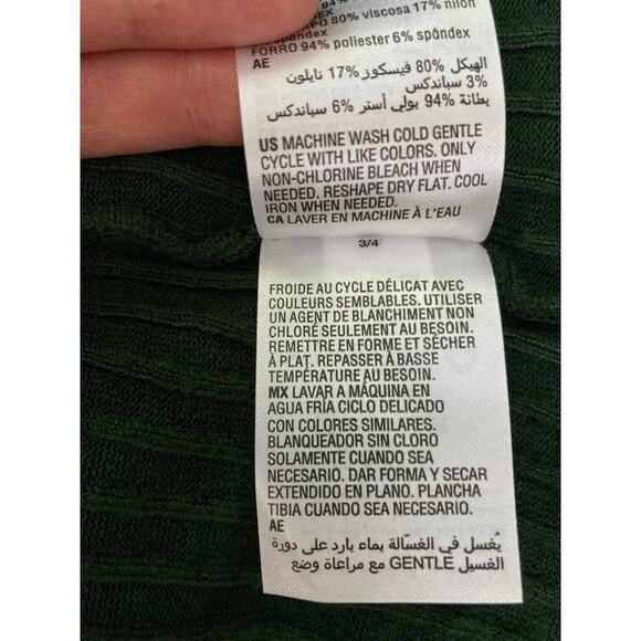 Jeannie Mai Green Dress INC Knit Sweater Dress Off Shoulder Maxi Midi Plus 2X - Picture 10 of 12